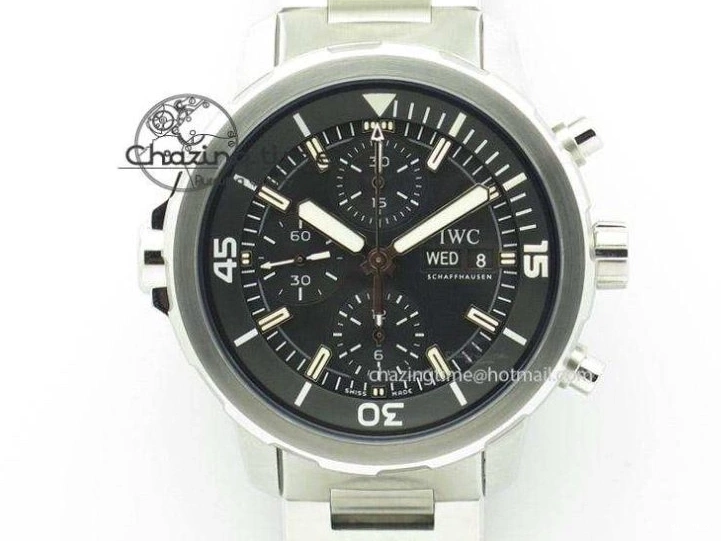 MIROTIME 0819 FastDry Portugieser Chronograph IW371615 ZF Best Edition Green Dial on SS Bracelet A7750 (Slim Movement) 7038